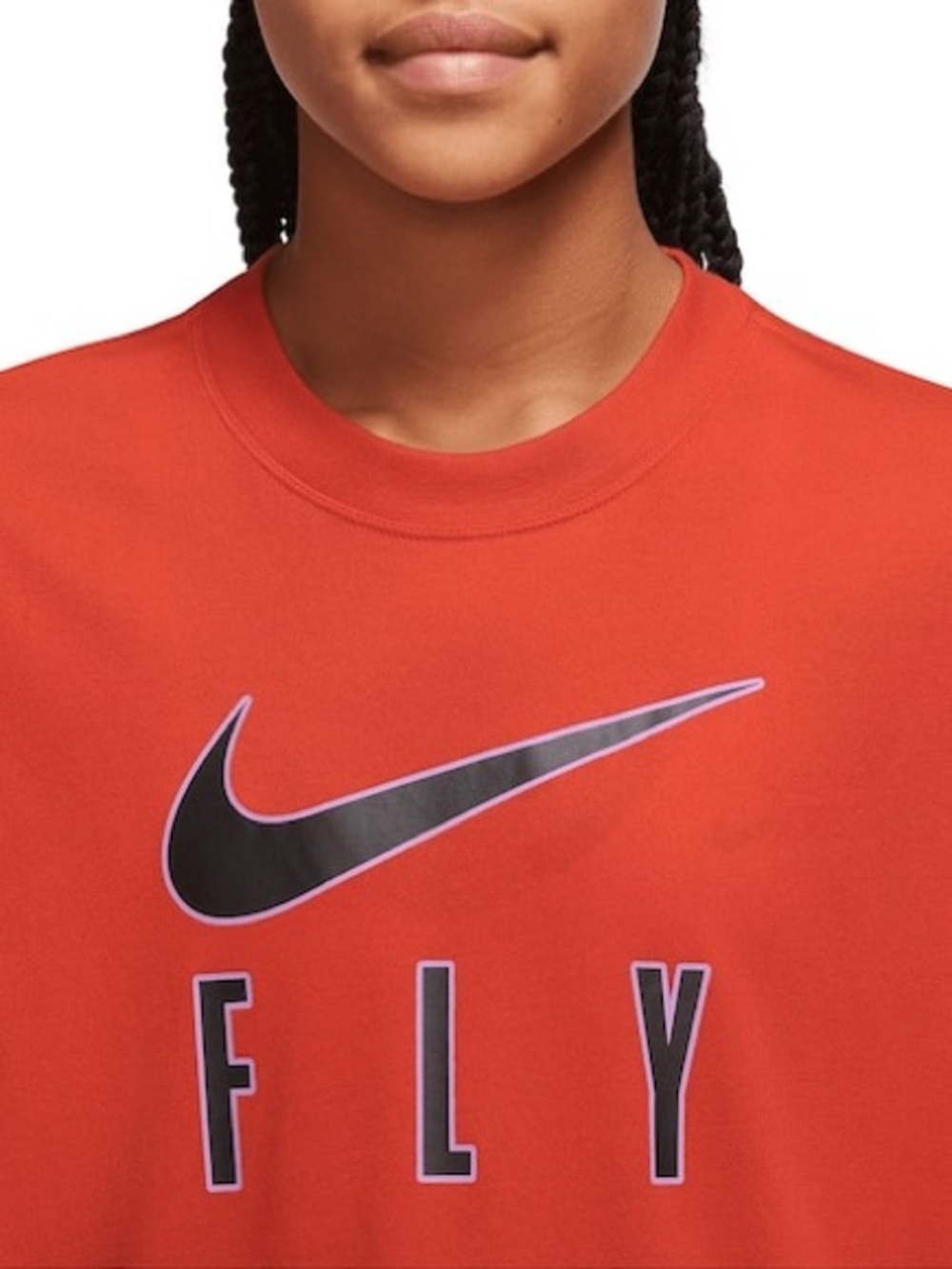 Nike Fly Red T-shirt with Black Swoosh loose fit - Picture 2 of 7